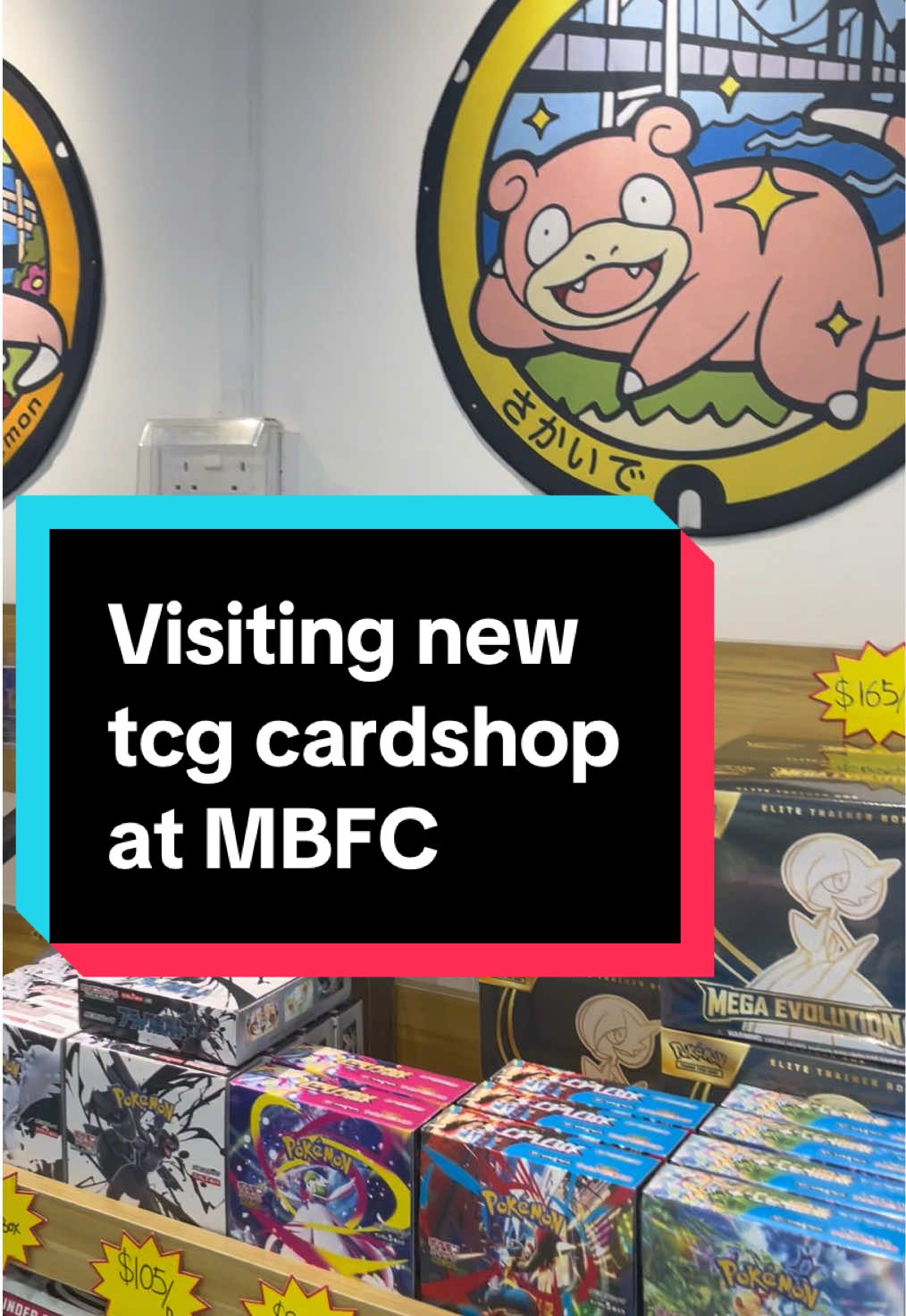 Degen during lunch break at this newly opened tcg shop hahahah DO ADMIRE THE SHOP OWNER’S SLOWPOKE SLABS COLLECTION THERE 😍 #tcgpokemon #pokemon