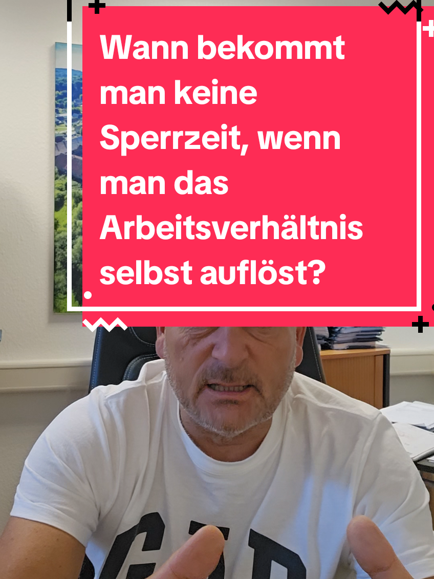 Wann bekommt man keine Sperrzeit, wenn man das Arbeitsverhältnis selbst auflöst ? #Sperrzeit #arbeitslosengeld #wichtigergrund #aufhebungsvertrag #anwalt #arbeitsrecht 