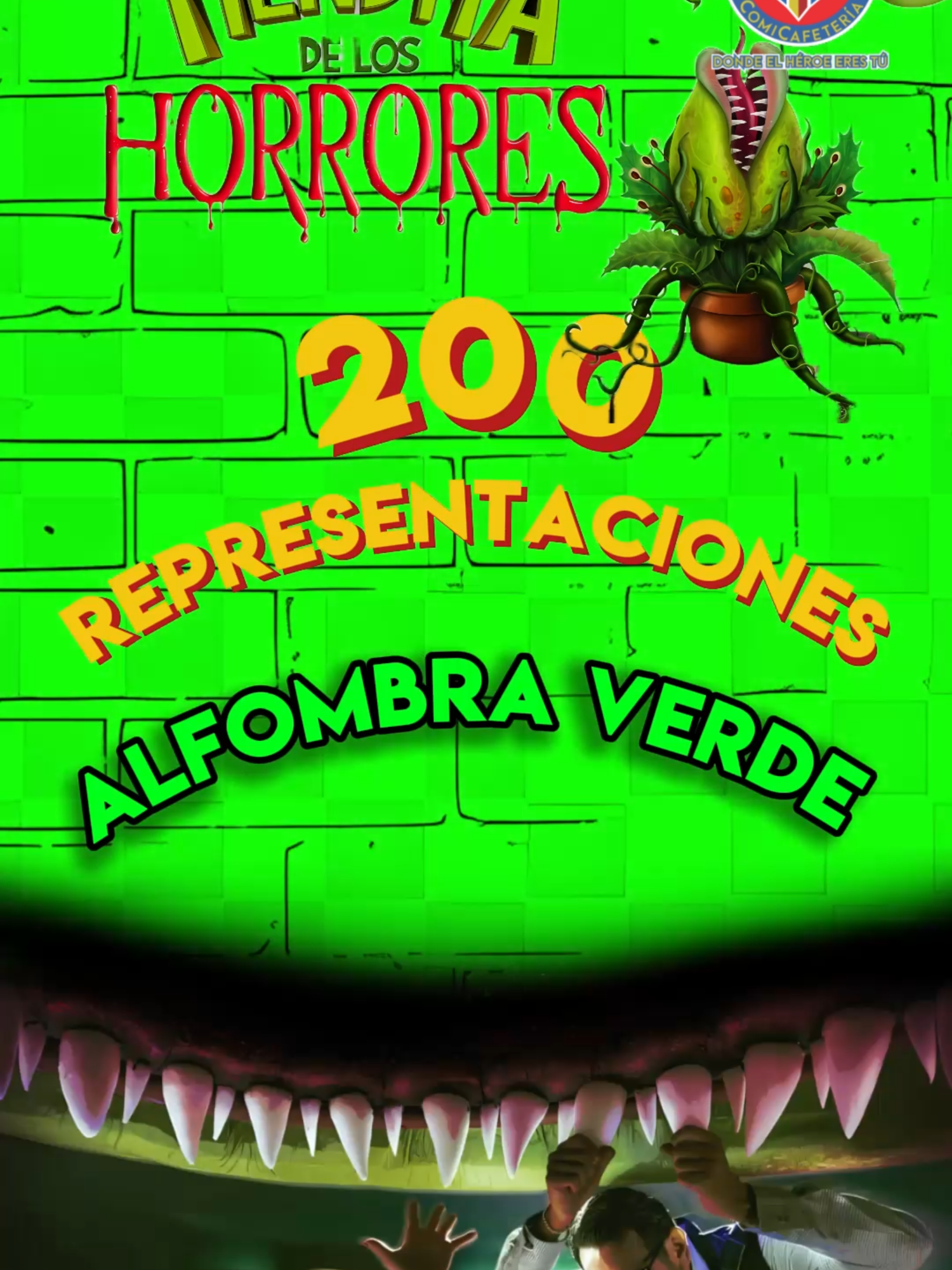 La Tiendita de los Horrores - Alfombra Verde La icónica producción “La tiendita de los horrores” alcanzó un hito teatral este fin de semana en el Teatro Hidalgo de la Ciudad de México, celebrando sus 200 representaciones con una velada cargada de emoción y legado artístico. La protagonista del montaje, Chantal Andere, fue acompañada por dos figuras clave en su vida: su madre, nuestra la legendaria y querida actriz Jacqueline Andere, y el actor Andrés Palacios, quienes juntos develaron la placa conmemorativa en honor al éxito sostenido de la obra. El evento no solo marcó un logro para el elenco y la producción, sino también un momento íntimo de homenaje donde el talento y la tradición escénica se entrelazaron bajo los reflectores. Con esta celebración, “La tiendita de los horrores”reafirma su lugar como uno de los musicales más queridos del circuito teatral mexicano. Audrey II sigue devorando escenarios… y corazones. #teatro #Horror #teatro🎭