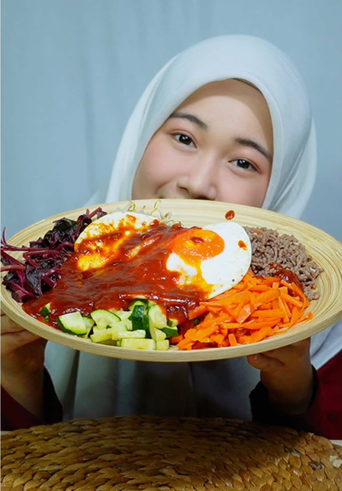 Bibimbap buatan sendiri ✨ resepnya aku liat kak @Luvita Ho 🤤 #bibimbap #inicia #iniciamukbang #asmr #mukbang 