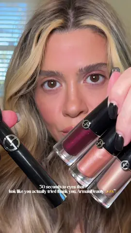 This fall, it’s all about effortless. The @Armani beauty Eye Tint (shade 9, 44S) & Vertigo “Lift Mascara is all you need for the perfect eyes in 30 seconds.  #GiftedbyArmani #ArmaniBeauty #ArmaniBeauties 