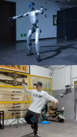 中国宇树机器人，机器人VS人类，谁的动作更标准#宇树机器人 #fyp #机器人 #人形机器人 #🇨🇳 #双足机器人 #智能机器人 #中国机器人 #中国 #宇树科技 