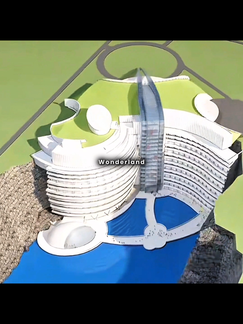 80m Deep Pit Turned Into a Stunning Hotel! 🏨✨ #ShanghaiWonderland #engineering #architecture #3danimation #LearnOnTikTok 