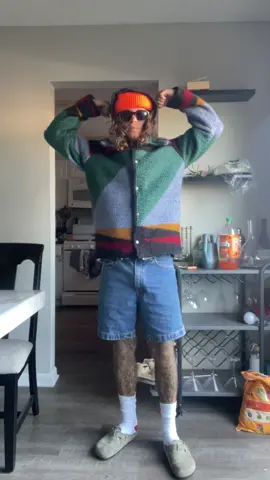 I MADE THIS JACKET. I took a blanket I found at the thrift store and upcycled it into this bad boi. It’s giving patagucci vibes. Very cozy. #fyp #sewingtiktok #upcycledclothing #thriftflip #cutandsew 