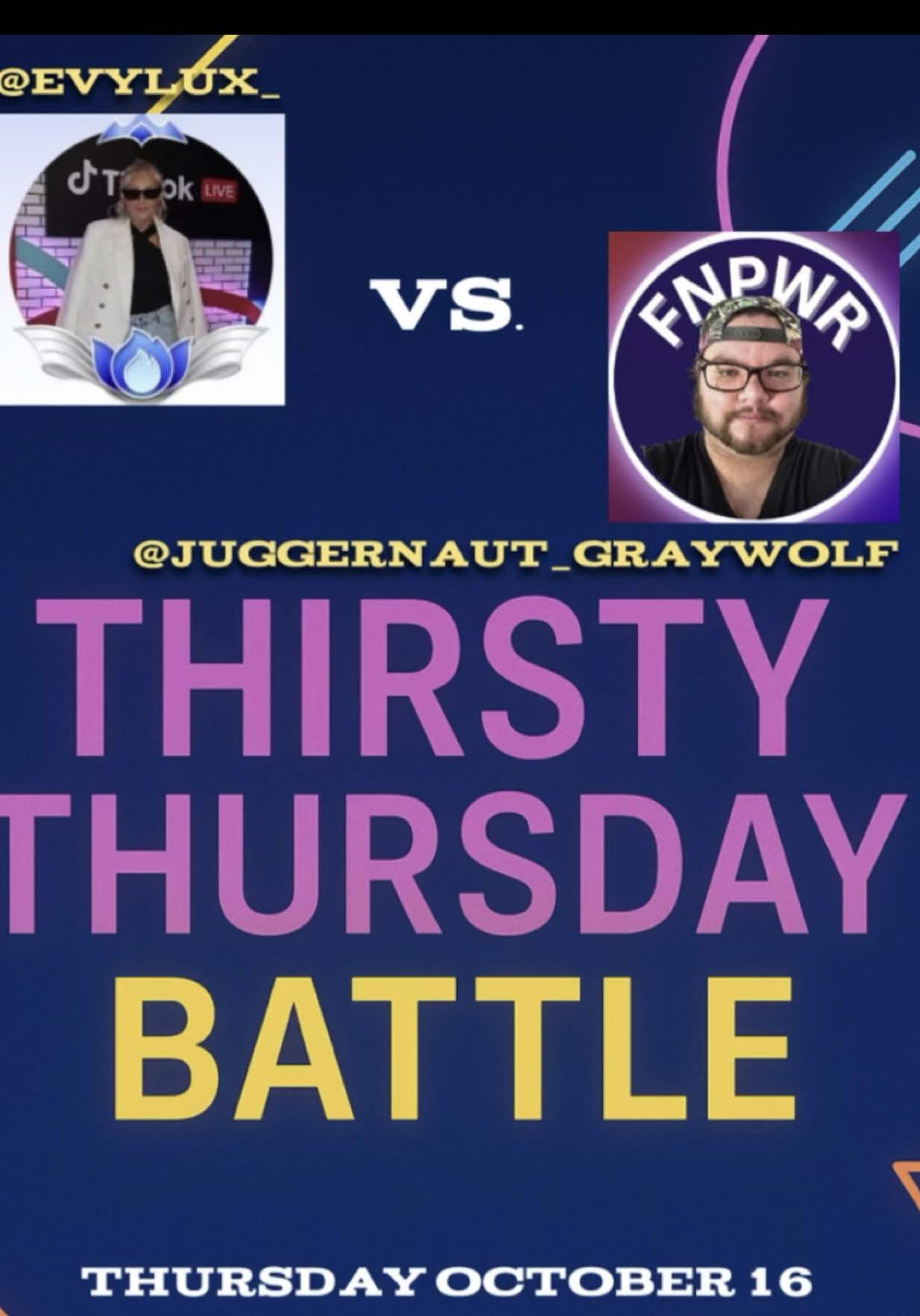 TikTok battle with @Evylux 🕊️ on Thursday October 16th at 8:45 MDT EST 10:45pm #tiktokbattles  #FNPWR #fnpwragency #foryou #foryoupage #foryourpage #fyp #fypシ #fypシ゚viral #fypage #fyppppppppppppppppppppppp #fyppp #foryoupageofficiall #foryoupage❤️❤️ #foryour #foryouu #foryoupag #fypツ #fypシ゚viral 