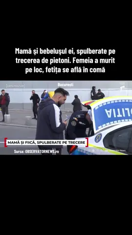 UPDATE: A dat vina pe frâne pentru că a omorât o mamă dar imaginile cu momentul accidentului, surprinse chiar de camera de bord a maşinii lui, îl contrazic.  Filmarea care surprinde secundele dinaintea nenorocirii dovedeşte că tânărul de 20 de ani făcea slalom în trafic cu viteză şi a ignorat complet trecerea de pietoni.  Şoferul în vârstă de 20 de ani, cel care a lovit femeia, a fost testat cu aparatul etilotest, rezultatul fiind zero, însă pozitiv la drugtest.  După ce i-au fost recoltate probele de sânge la sediul INML, individul vinovat de accident a fost dus la audieri, iar mai apoi reţinut 24 de ore pentru ucidere din culpă.  Știrea inițială:  Mamă şi bebeluşul ei, spulberate pe trecerea de pietoni. S-a întâmplat în această după amiază pe Şoseaua Berceni din Capitală.  Femeia, în vârstă de 35 de ani, a murit pe loc. Copilul ei de un an, care era într-un cărucior, este în stare gravă la spital în comă.  Şoferul vinovat, un tânăr de 20 de ani, susţine că nu au funcţionat frânele. Pe reţelele de socializare are postate video-uri în care goneşte cu peste 240 de kilometri la oră. Reporter: Bogdan Dinu ©️Antena 1  #stirilezilei 