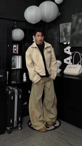 Áo khoác boxy jacket varsity local brand bomber chất dạ ép nỉ croptop #aokhoac #jacket #bomber #varsity #boxy 