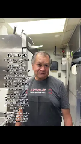 Hi this is our co-worker Gabriel Luna, he truly lives to his name and is an angel on this earth. He works the day at the local Italian chain Bartolos, and works the night in a factory to support his family but medical expenses from his daughter’s cancer care and a car in need of mechanical work has created a financial strain. Currently he rides his bicycle nearly an hour across town, in between jobs, and we would love to help him get his car fixed before winter comes and turns biking into an icy transit.  All money donated will go towards his daughter’s medical care and mechanical help for his car. Any amount helps and thank you for supporting our friend and angel on earth, Gabriel. Go FundMe link here:  https://gofund.me/d2b339e03 #communityhelp #utah #cancer #family #utahliving 