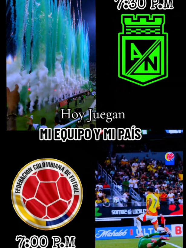 🥳¡DÍA DE FÚTBOL!⚽ 💚🤍💚👑💛💙❤️ #VamosNacional 🇳🇬 #VamosColombia 🇨🇴⚔️