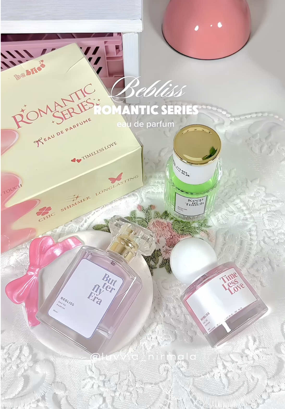 Bebliss eau de parfum 😍 parfum kesukaaan ciwi” nihh wnginya cewe” kue yg soft bgt ,get 3in1 packagingnya super cute @bebliss #parfumbebliss #bebliss #eaudeparfum #beblissromanticseries #xypbca 