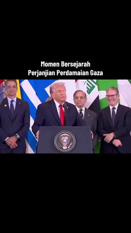 Presiden Prabowo Subianto mendapatkan pujian spesial dari Presiden Amerika Serikat Donal Trump secara terbuka dalam momen Konferensi Tingkat Tinggi (KTT) Perdamaian Gaza #fyp 