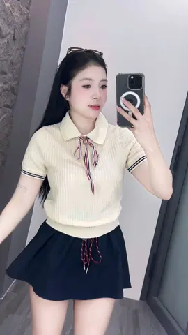 Set áo len dệt kèm chân váy xinhhh 