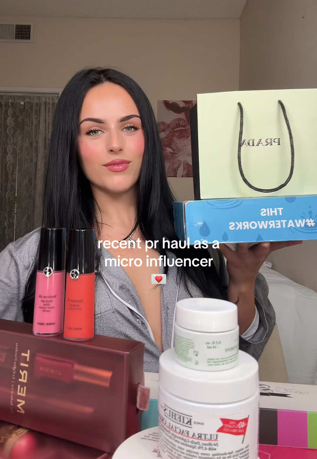 so so so grateful 💕🫂🙈 thank you to all of you!!! just keep posting consistency is keyyyy @pradabeauty @GarnierUSA @Armani beauty @MERIT Beauty @Overnight Blowout #fyp #gifted #prhaul #microinfluencer #ugc 