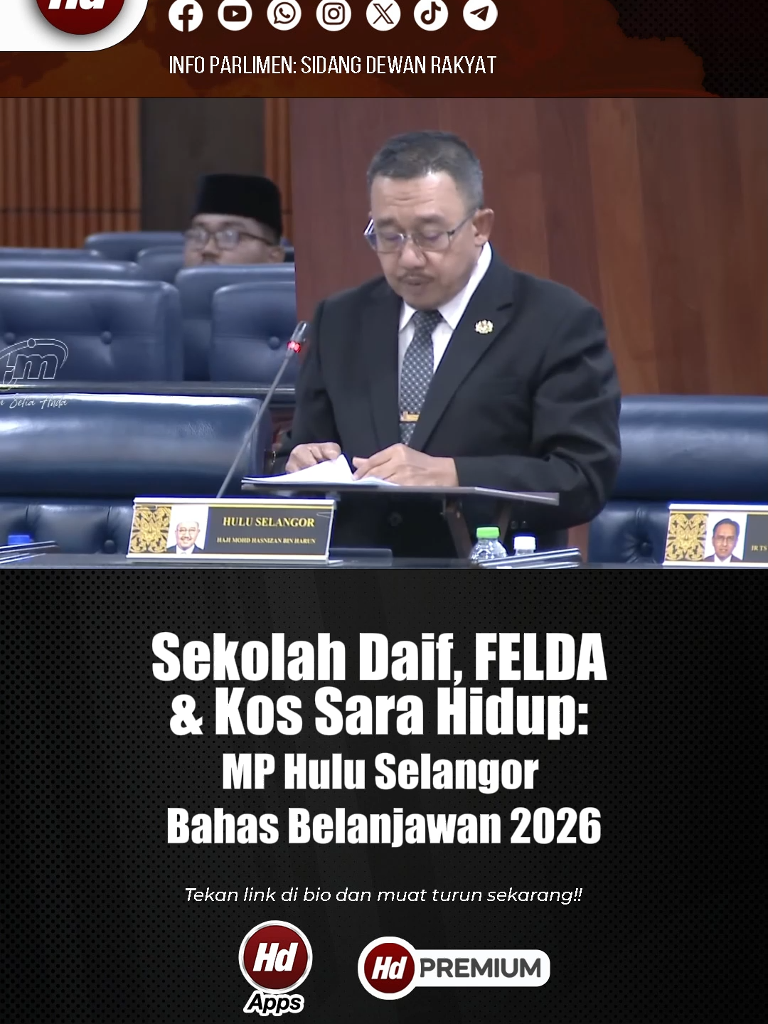 Sekolah Daif, FELDA & Kos Sara Hidup: MP Hulu Selangor Bahas Belanjawan 2026
