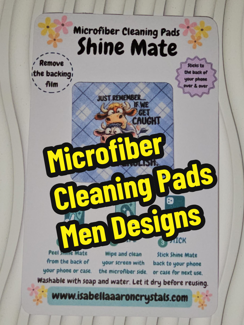 Microfiber Cleaning Pads Men Designs available now! #screencleaner #westernaustralia #microfibercleaningpads #LifeHack 