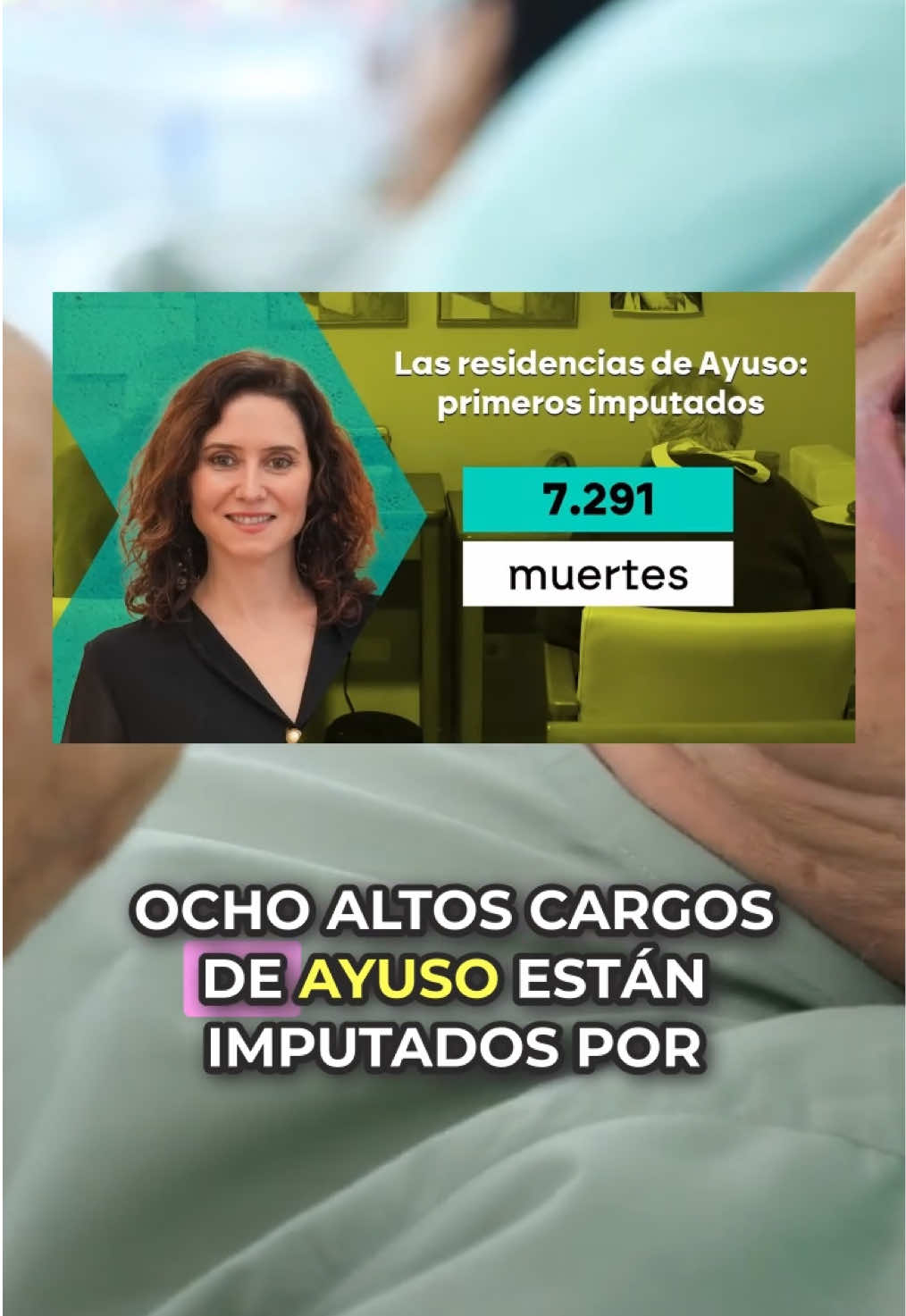 Ocho altos cargos imputados. ¿Y la presidenta que firmó los 'Protocolos de la Vergüenza'? Miles de ancianos murieron por la orden de denegarles el hospital. La responsabilidad política y moral de esta tragedia es SOLO de Ayuso. ¡No hay justicia si ella sigue impune! COMPARTE para que la verdad se sepa. #Madrid #AyusoDimisión  #parati #JusticiaMayores #PP 