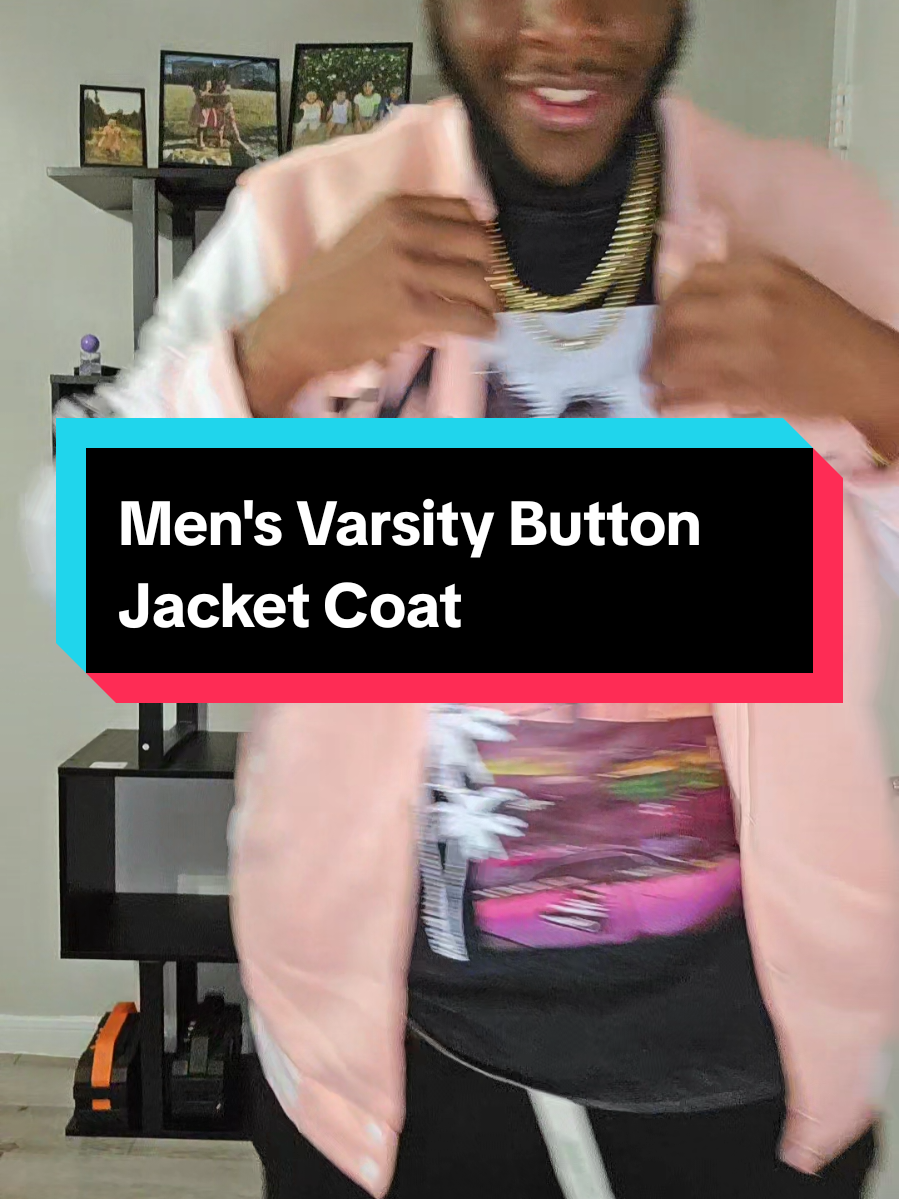 Men's Varsity Button Jacket Coat  #jacket #varsityjacket #coat #falldealsforyou #mensfashion 
