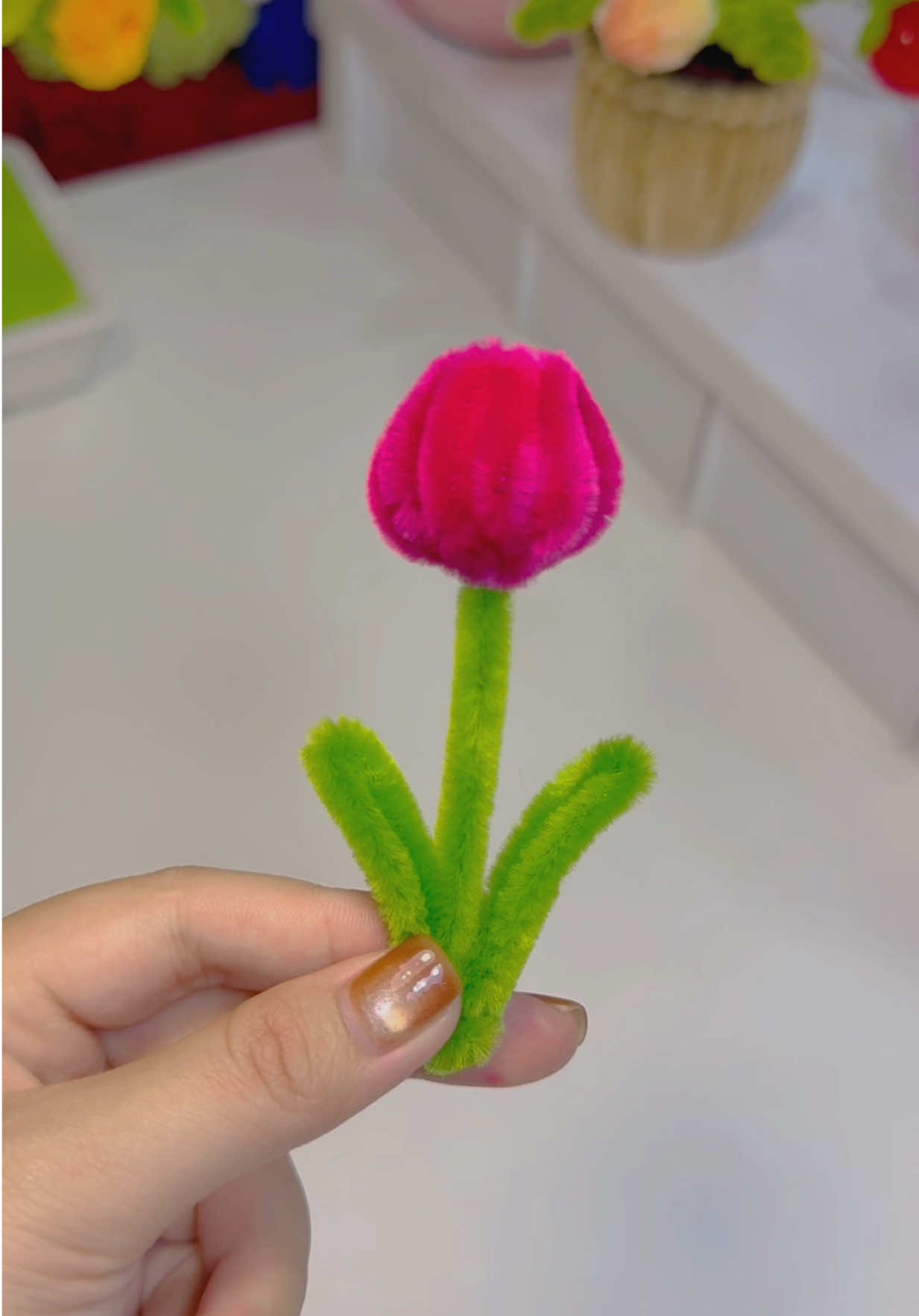 Chia sẻ cách làm hoa tulip mini kẽm nhung nhà mình nạ #kemnhunghandmade #kemnhung #tulipkemnhung #hoatulip🌷 #viral #tiktokviral #xuhuongtiktok 