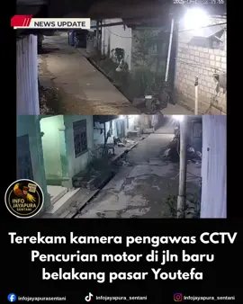 🚨 Pencurian Motor Terjadi di Jayapura! 🚨 Telah terjadi pencurian motor di Jalan Baru, belakang Pasar Youtefa, pada malam tanggal 13 Oktober 2025. Terlihat pelaku dalam rekaman CCTV berikut. Bagi siapa pun yang mengenali ciri-ciri pelaku atau mengetahui informasi terkait, harap segera hubungi pihak berwenang atau kirimkan info melalui DM. 🙏 Mohon bantuannya untuk menyebarkan agar pelaku cepat tertangkap. #jayapuratiktok #news #fypp #begal 