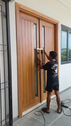 pintu rumah minimalis #sindujatimandiri #mebelblora #pintujati #pinturumah #fyp 