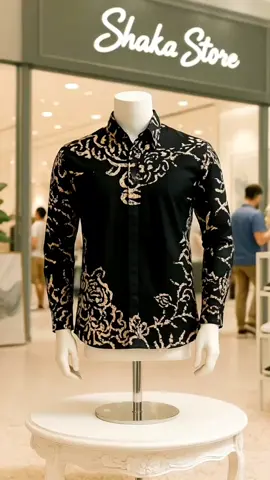 Kemeja Batik Pria Baju Lengan Panjang Slimfit Lapis Furing Batik Tyaga 0144 Bahan Katun Premium Elegan Motif Formal Warna Hitam Cream Original Kantor Kondangan Trend 2025  #kemejabatik #batikpria #batikslimfit #xyzbcafypシ #gajiansale 