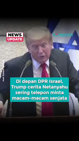 Presiden AS Donald Trump menyampaikan pidato di hadapan anggota DPR Israel, Knesset, Senin (13/10) waktu setempat. Dalam pidatonya, Trump menyinggung soal peran besar militer AS dalam memperkuat pertahanan Israel. Ia juga menuturkan bahwa Perdana Menteri Israel, Benjamin Netanyahu, kerap menyampaikan berbagai permintaan kepada AS terkait dukungan militer. Trump menyebut hubungan kedua negara akan terus erat, terutama dalam hal kerja sama pertahanan dan keamanan di kawasan. 📸: Dok. Knesset TV via AP. Follow WhatsApp Channel kumparan untuk dapat Informasi terpercaya dikirim langsung ke WhatsApp kamu. Ketik kum.pr/WAchannel di browser kamu sekarang, agar bisa share informasi tanpa ragu. #newsupdate #update #news #svt #netanyahu #donaldtrump #israel #amerikaserikat #pidato #dprisrael #militer #info #infoterkini #berita #beritaterkini #bicarafaktalewatberita #kumparan