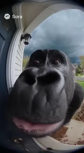 Gorilla go bye bye #gorilla #soraai #tornado #funny 