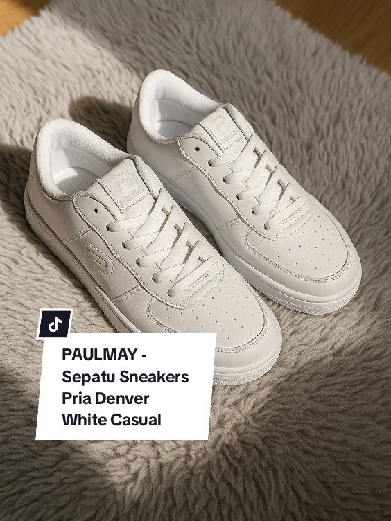 PAULMAY - Sepatu Sneakers Pria Denver White Casual  #paulmay #sepatu #sneakers #sepatupria #sneakerspria 