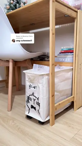 Replying to @Mommy Cha multipurpose storage organizer —laundry basket, under desk storage, toy basket etc. 🐱 #storageorganizer #underdeskstorage #storageorganizerwithwheels #organizer #basketorganizer