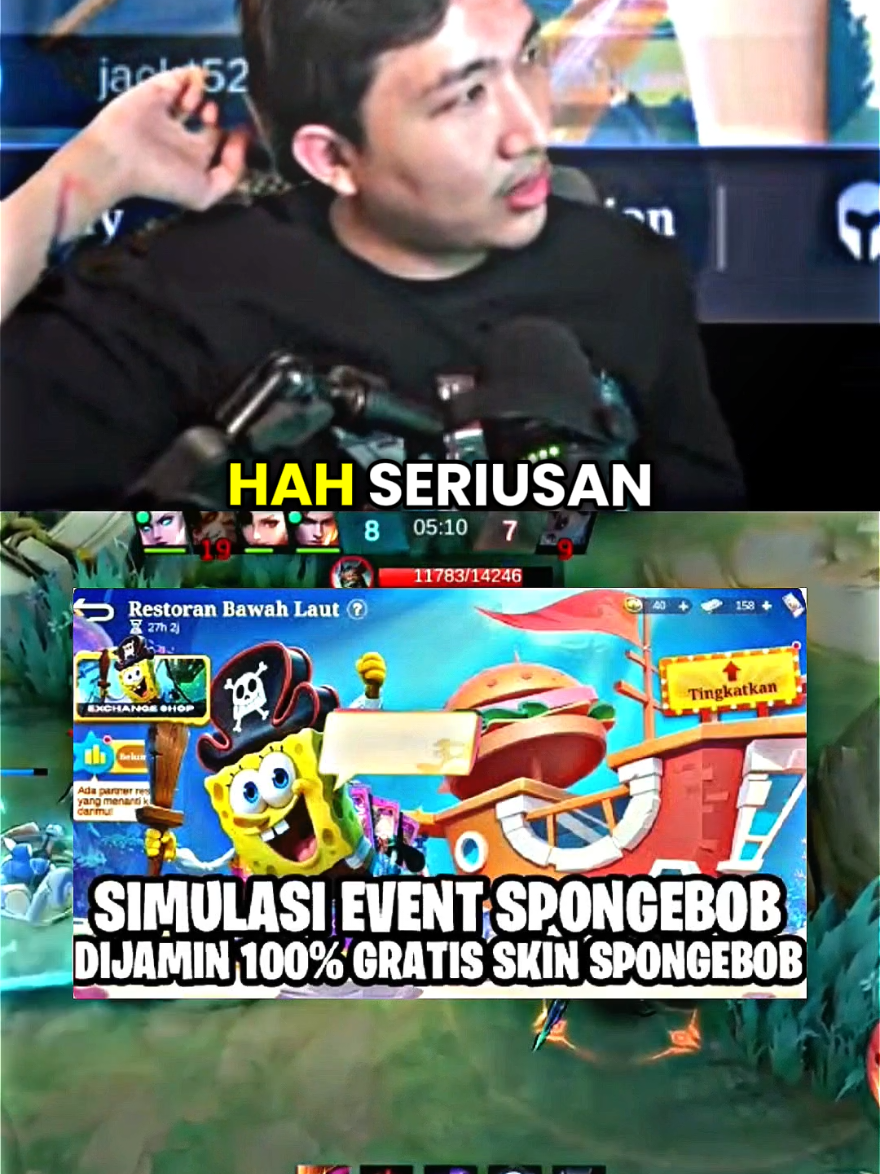 Lemon Kaget Skin Spongebob Gratis 100% Collab Sama Papi Montoon😅 #rrqlemon #planofpublisher #mlbbcreatorbase #MLBB9TH #MLBB 