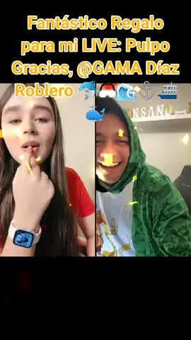 ¡Gracias por el magnífico Regalo que enviaste a mi LIVE! Significa mucho para mí saber que aprecias mi contenido. @GAMA Díaz Roblero 🐬🥽🌊⚓️⛴️🐳 #tiktoklive #livehighlights #livegift #octopus #pulpo 