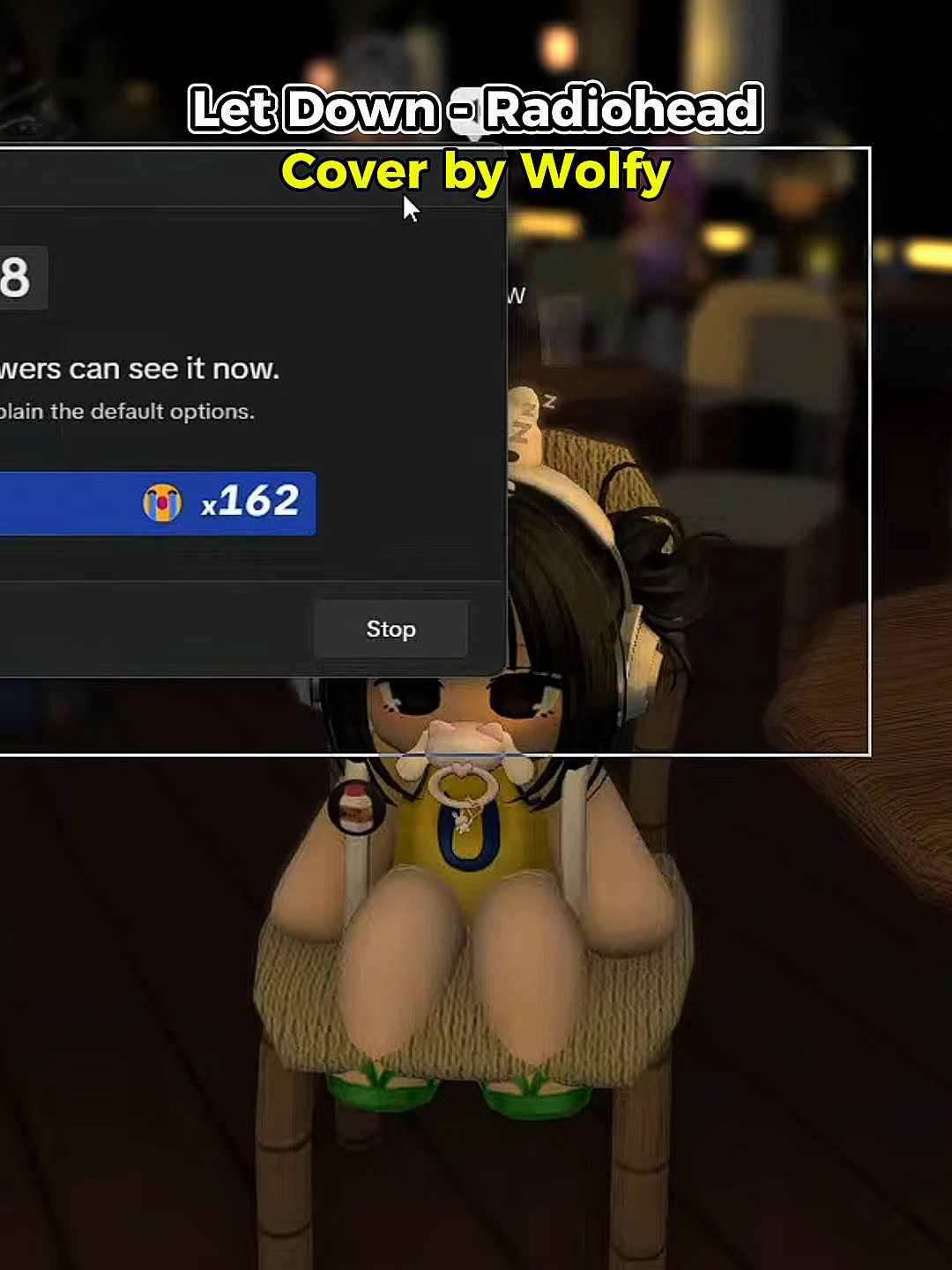 Let Down - Radiohead (Cover by Wolfy🐺) Yt Wolfy : wolfytheordinaryboo (Live Ep 333) tt : @ic.wolfy  #wolfy #wolfytheordinaryboo #singer #cover #livesing #coversong #fyp #roblox #robloxfyp #robloxtiktok #radiohead #letdown