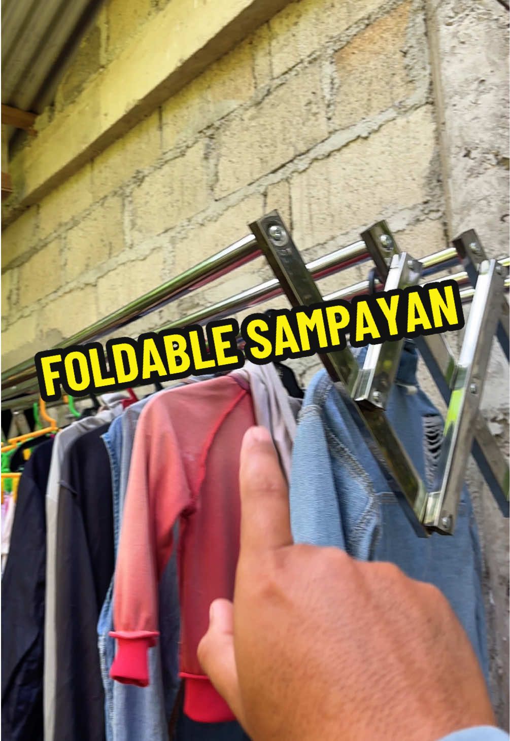 FOLDABLE SAMPAYAN NA PANG HEAVY DUTY AT RUSTPROOF. #sampayan #clothesrack #loundry #tiktokfinds #affordable 