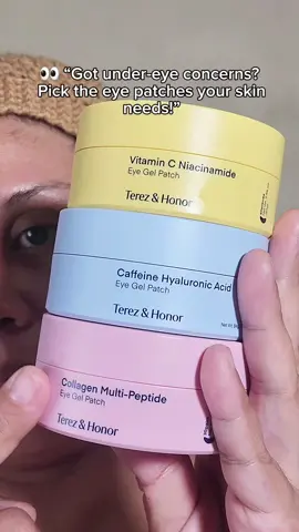 Which eye patches do you need for your under-eye concern? @terez & honor  #darkcircles #undereye #terezandhonor #koreanskincare #eyepatches 