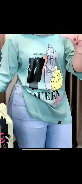 Queenstyle Tunik Kaos Oversize Atasan wanita simple#kaosmurah #kaosviral #atasanwanita #fyp 