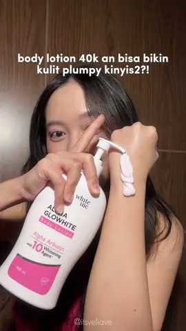 kapan lagi nemu body lotion segentong cuma 40k an 😋 btw ini alpha glowhite white inc yaahh kulit jd lembab cerah bgtt ada efek tone up nya dikit tp ga berlebihan kok jd aman bgtt! #bodylotion #bodycare #rekomendasibodylotion #rekomendasibodycare #bodyserum 