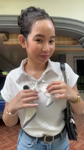 scarf is included! 🤍 #fitcheck #poloshirt #fashiontiktok #outfitideas 