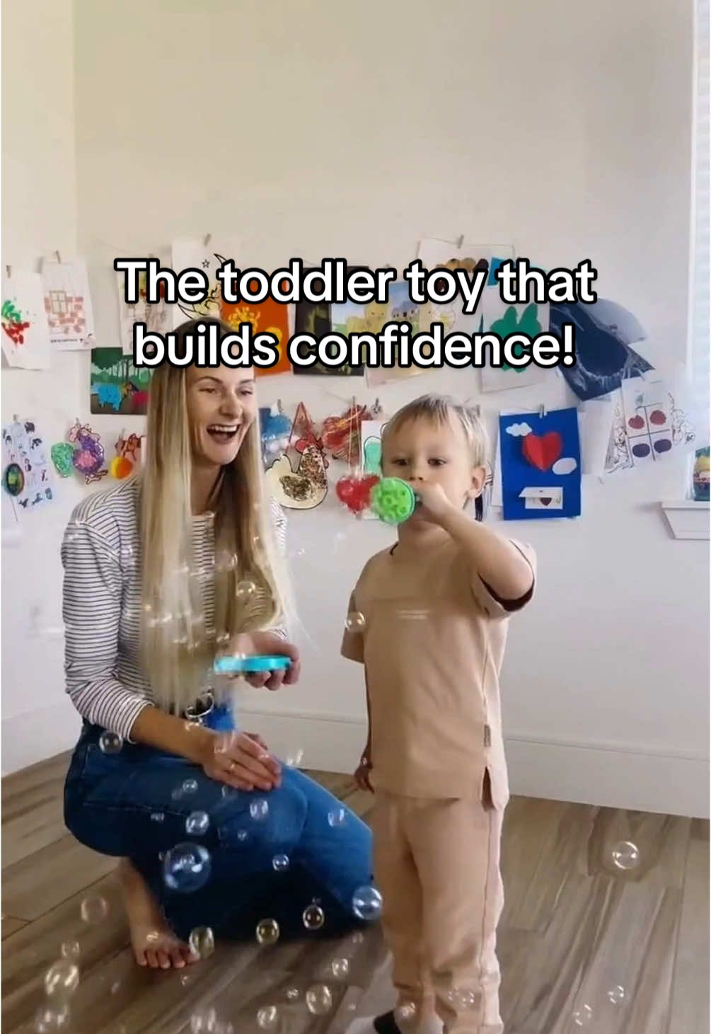 Watching him focus so hard and blow bubbles all by himself 🥹#bubbletoy #toyforkids 