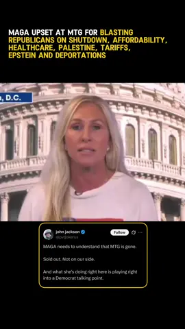 Marjorie Taylor Greene going against the Republican Party #mtg #governmentshutdown #healthcare #aca #liberal 