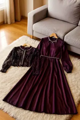 Tampil elegan dan memukau di setiap momen spesial dengan satu set busana yang sempurna ini.#GaunPesta  #DressMuslimah  #KebayaModern  #OutfitKondangan  #FashionMuslim 