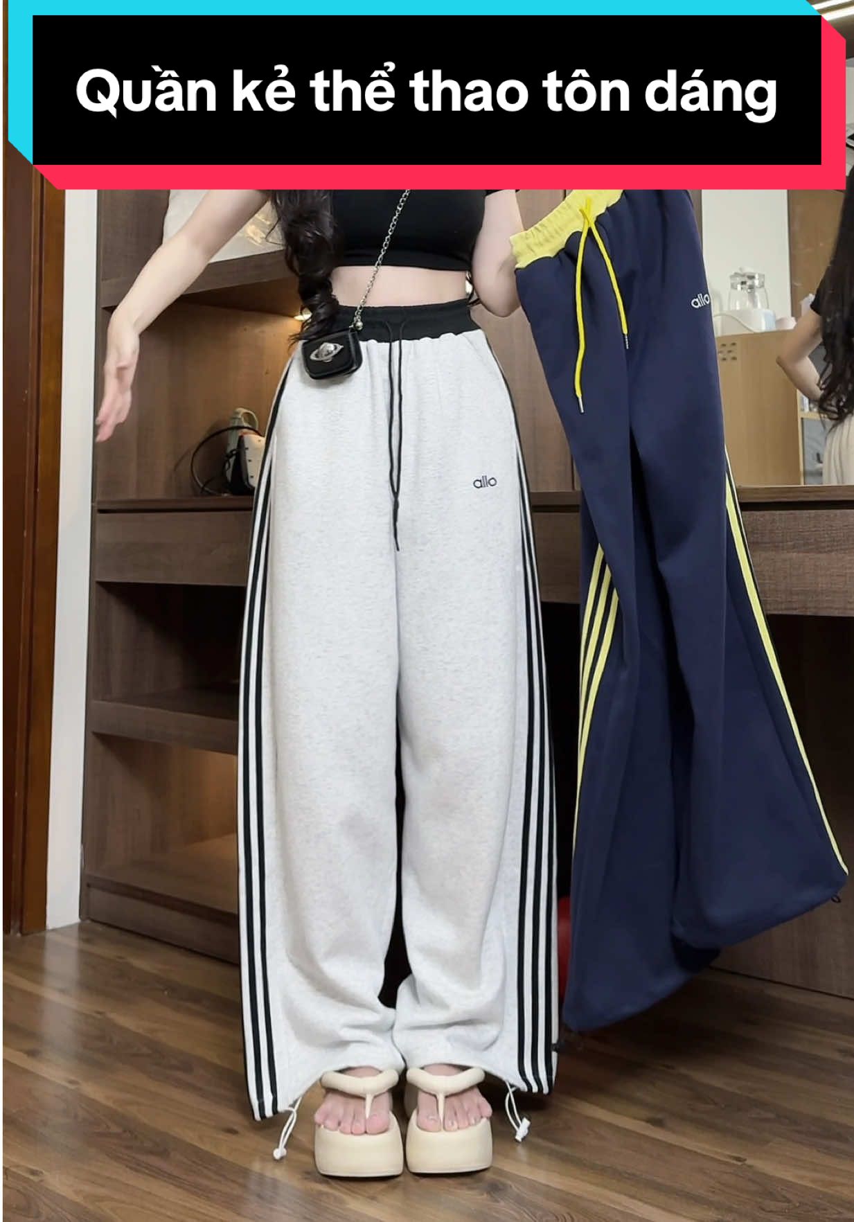 Quần kẻ thể thao siu tôn dáng #N #phanhriviuuu #vayhottrend #xuhuong #outfitideas 