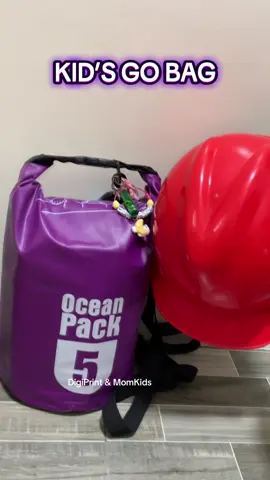 KID’s GO BAG #EMERGENCY #SURVIVALKIT #GOBAG #WHISTLE #FLASHLIGHT 