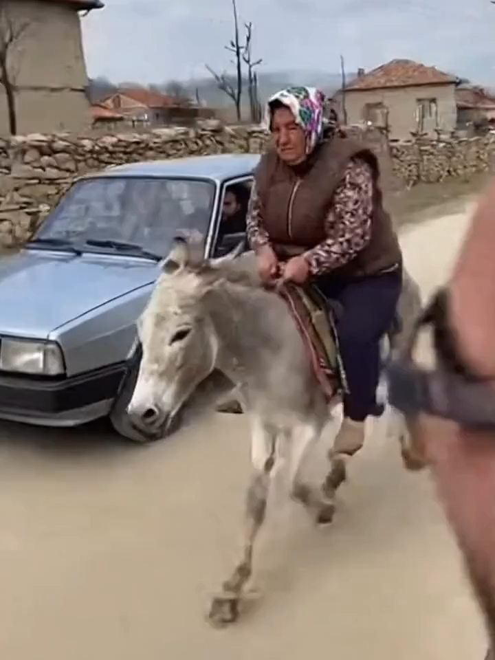 Konya'da köyde yaşlı teyze Tofaş'la yarıştı.#keşfet #keşfetteyizzz #komik #komikvideolar #cctv #viral #AIgenerated
