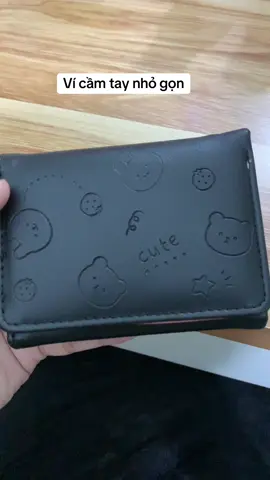 Ví nữ gấp 3 mini cầm tay nhiều ngăn hoạ tiết gấu cute#ví #vicamtay 