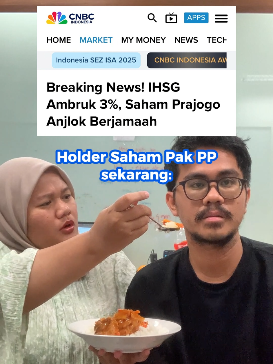 Porto boleh merah, tapi jangan sampe lupa makan ya genks☺️ #sfast #sfsekuritas #IHSG #prajogopangestu #saham 
