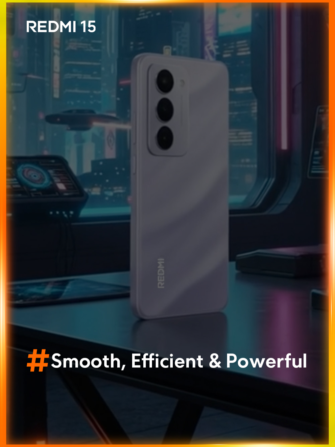 Powered by Snapdragon® 685, built on a 6nm process — #REDMI15 runs smoother, faster, and smarter. Stable performance. Effortless efficiency.