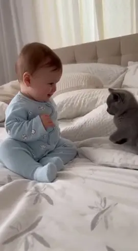 Minik kedi sonunda ayakta durdu! 😻🍼 Bebeğin sevinci her şeyi anlatıyor 💕🐾 #baby #cute #funny #keşfet 