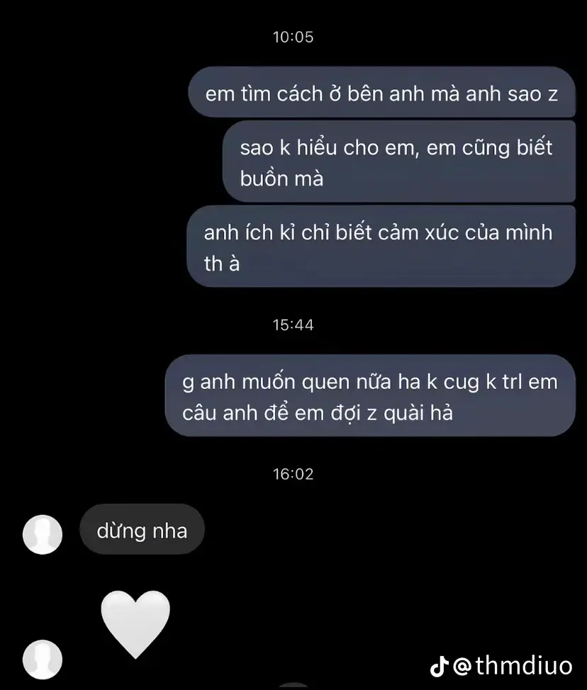 “Nếu đủ yêu, đủ thương . Anh sẽ không bao giờ để em một mình trông mớ hỗn độn mà em đang chịu đựng. Thay vì giải quyết vấn đề thì anh lại lựa chọn cách im lặng kết thúc mọi thứ trông nỗi đau ấm ức...” #tamtrang  #xhuong 