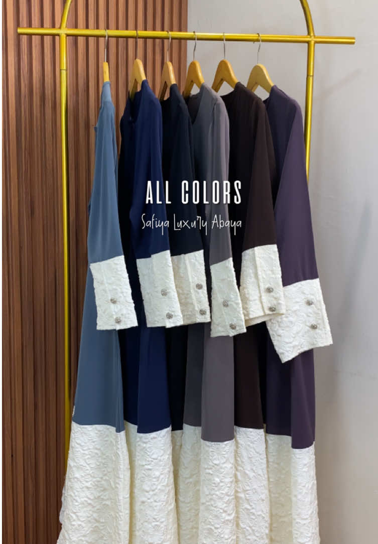 Safiya luxury abaya — in all colors 💗 #abaya #abayastyle #abayalebaran #abayaumroh #abayafashion 