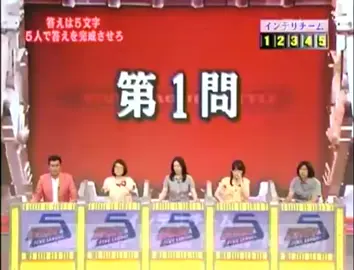 ネプリーグ 20090713 ファイブリーグ インテリチーム